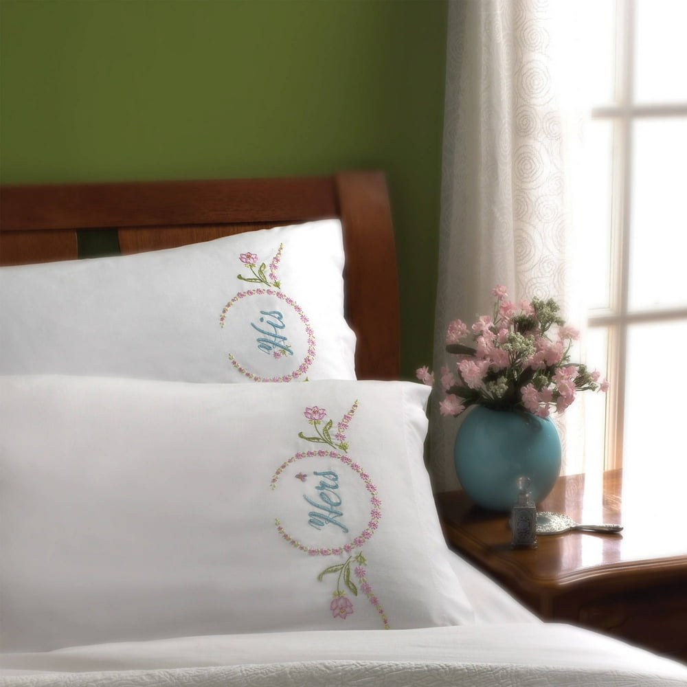 Bucilla 30" x 20" Stamped Cross Stitch & Embroidery His & Hers