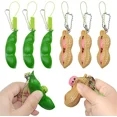 thumbnail image 1 of juguetes antiestrés con divertidas expresiones faciales, ideal para niños y adultos, ideal para aliviar el estrés y la ansiedad. Colgantes de soja con forma de guisante para aliviar el estrés., 1 of 5
