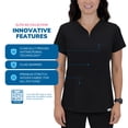 thumbnail image 3 of Doctor's Choice Elite -Rx Scrubs Women's Scrub Top Black S - XXL, 3 of 7