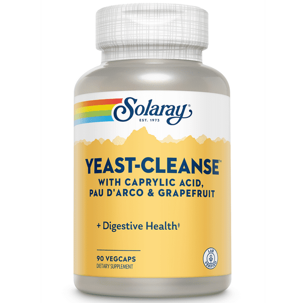Solaray YeastCleanse With Caprylic Acid, Pau DArco, Grapefruit Seed