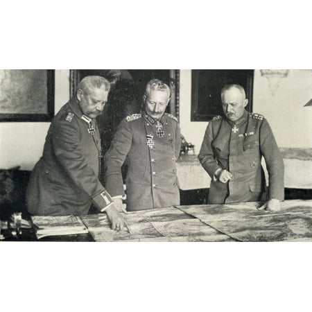 Paul Von Hindenburg 1847-1934 General And Commander-In-Chief Of German Armies 1914Kaiser Wilhelm Ii 1859-1941 Emperor Of Germany King Of Prussia 1888-1918 And Erich Von Ludendorff 1865-1937 Chief Of S