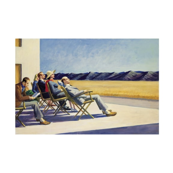 Trademark Fine Art Edward Hopper People in Sun Canvas Wall Art - 22x32