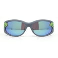 thumbnail image 2 of Boys Color Mirror T-Rex Dinosaur Print Arm Oval Sport Sunglasses Grey - Teal Mirror, 2 of 4