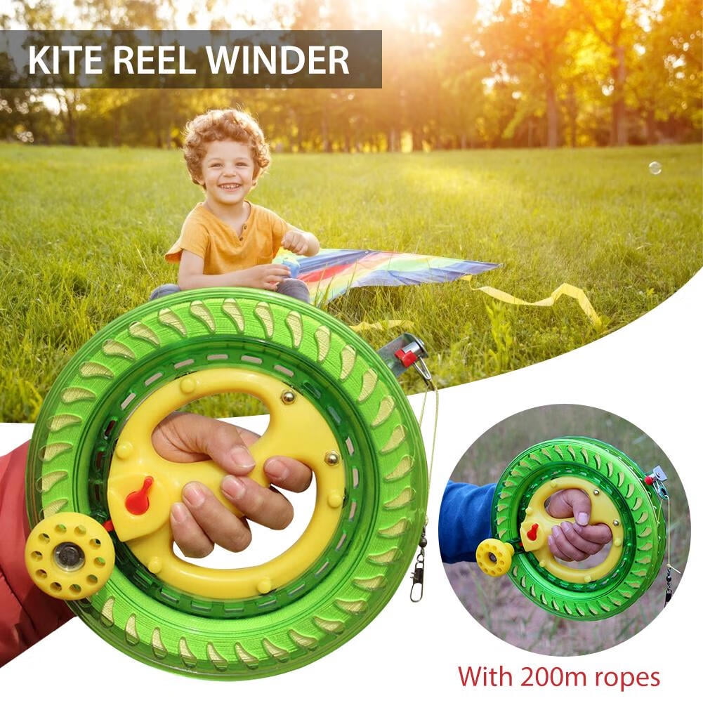 Kite Reel with 656ft Flying Line String Durable Professional Outdoor Kite Line Winder Noisefree
