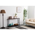 thumbnail image 3 of Ktaxon Console Table Sturdy Metal Frame Sofa Table TV Stand with Scratch-Resistant & Water-Resistant Wooden Top, Reddish Brown, 3 of 9