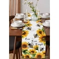 thumbnail image 2 of Sunflower Bee Burlap Cotton Table Runner 14x72 Inches Long, Vintage Yellow Floral Farmhouse Watercolor Farmhouse Table Runners, Outdoor Dining Tablecloths Decor for Baby Shower/Party/Wedding, 2 of 6