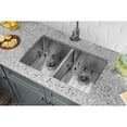 thumbnail image 3 of Undermount 32 in. 50/50 Bowl Radius Corner 16 Ga. Stainless Steel Kitchen Sink, 3 of 3