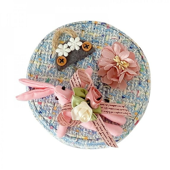 Keimprove US Stock Korean Kids Cute Decorative Shoulder Bag Floral Kawaii Circular Shaped Chirldren Flap Crossbody Bags