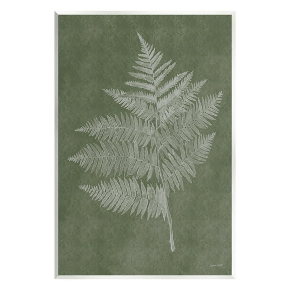 Stupell Industries Asymmetrical Fern Plant Botanical & Floral Painting Unframed Art Print Wall Art, 10 x 15
