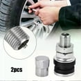 thumbnail image 3 of 2 válvulas cortas para neumáticos de coche, válvulas cortas para neumáticos sin cámara, válvulas de vacío plateadas, repuestos para automóviles., 3 of 5