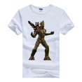 thumbnail image 1 of Camiseta con estampado de dibujos animados de Marvel I AM GROOT para mujer, blusa Kawaii de los años 90, camisetas holgadas blancas con cuello redondo, Tops de manga corta para mujer, 1 of 4