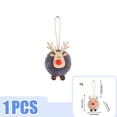 thumbnail image 3 of Christmas Fawn Fur Ball Pendant New Elk Felt Hanging Deer Pendant Xmas Tree Decorative Hanging Wooden Elk Party Decor Christmas, 3 of 5