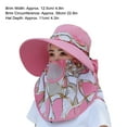 thumbnail image 1 of Sombrero para el sol ANGGREK con cubierta para el cuello y la cara mujer ala ancha extraíble protección UV, 1 of 5