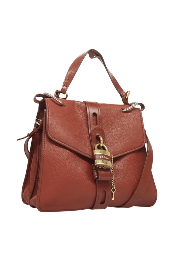 Pre-Owned Chloe Aby Day Bag Leather Brown Leather Handbag