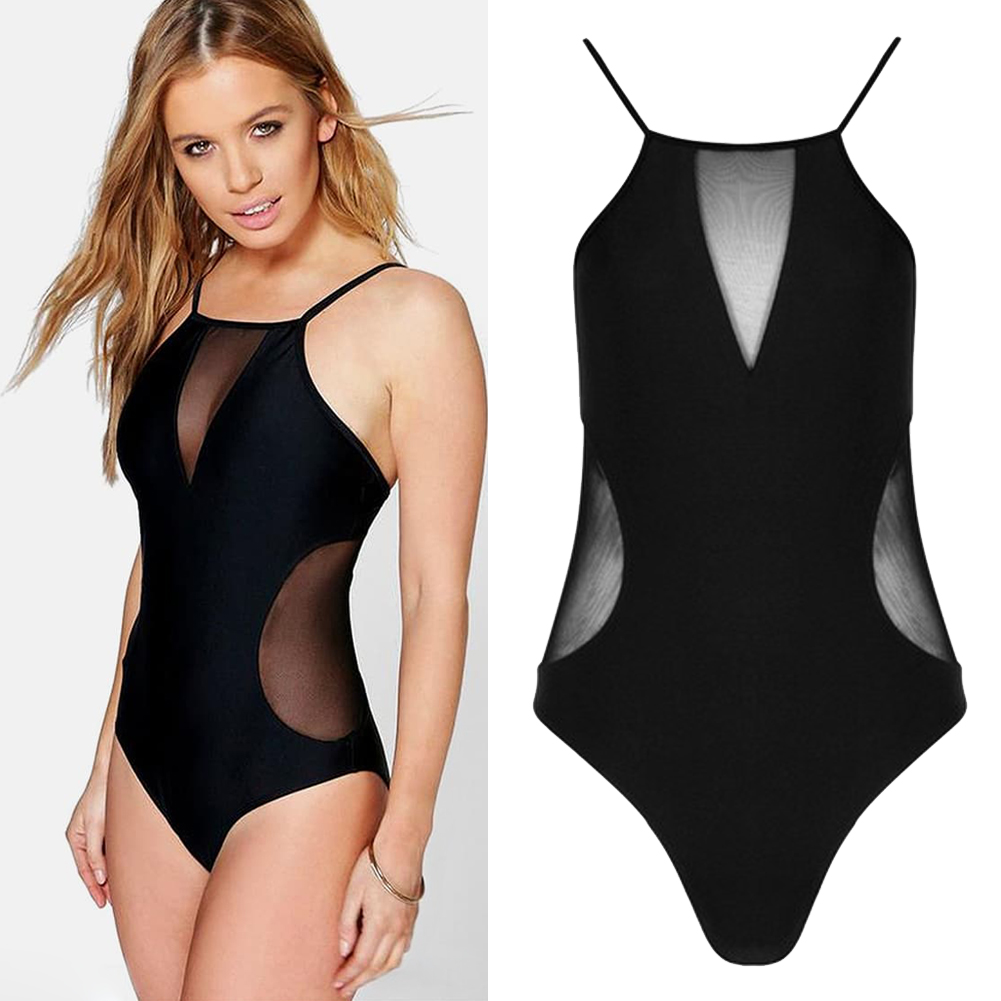 v shaped one piece swimsuit