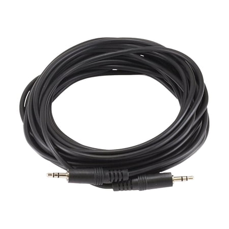 UPC: 0844660006466 | Monoprice Audio/Stereo Cable – 25 Feet – Black | 3.5mm Plug/Plug Male/Male