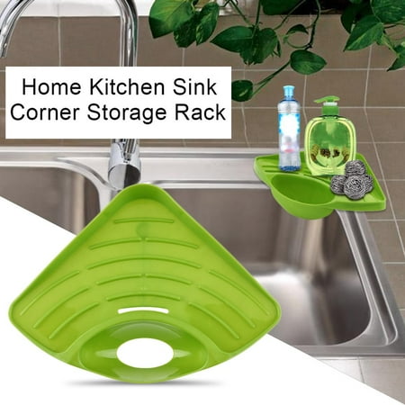 Home Kitchen Sink Corner Storage Rack Solid Color Sponge Holder Organizer Walmart Canada
