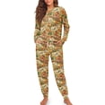 thumbnail image 3 of HELLHERO Thanksgiving Pajama Set for Women Rooster Pumpkin Printed Sleepwear Soft 2 Piece Pjs Set Long Sleeve Tops Jogger Pants Pajama Sets, L, 3 of 5