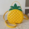 thumbnail image 7 of Hfppkn 3D Pineapple Shaped PU Leather Crossbody Bag Fun Fruit Shoulder Handbag for Casual Daily Use 18x8x17cm, 7 of 7