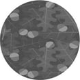 thumbnail image 1 of Ahgly Company Indoor Round Patterned Platinum Gray Area Rugs, 6' Round, 1 of 6