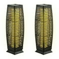 thumbnail image 6 of GVN Tall Floor Lamp, Modern Floor Standing Lamp, 2 Pieces Solar-Powered Square Wicker Floor Lamps with Auto LED Light-Black, 6 of 11