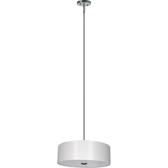 4-Light Satin Steel Chandelier