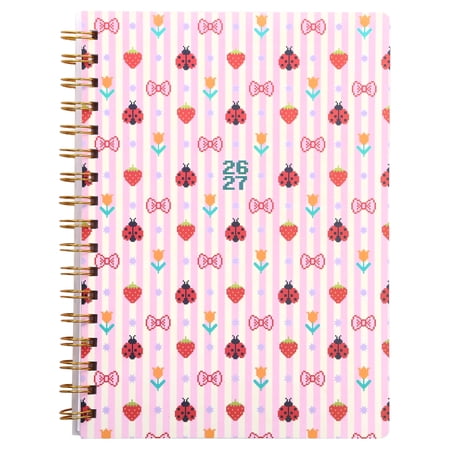 Pen+Gear 13-Month Monthly Planner, July 2026-July 2027, Multicolor Ladybugs and Bows, 6.75" x 9"