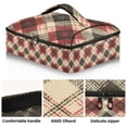 thumbnail image 2 of Iauyy Casserole Carrier for Hot Food Insulated Casserole Travel Carry Bag with Lid Food Warmer Bag for Party/Picnic,Vintage Red-brown, 2 of 7