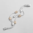thumbnail image 4 of Amorcome Two Tone Geometric Square Beads Chain Bracelets for Women Multilayer Silver Color Link Bangle Bracelet Charm Jewelry, 4 of 6