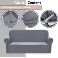 thumbnail image 3 of Housses de Canapé Extensibles en Polyester Spandex (TG Canapé, Gris Clair), 3 of 7