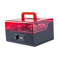 thumbnail image 3 of Caja de almacenamiento de sellos Organizador de sellos Elegante caja de seguridad portátil con cerradura profesional para sellos financieros Oficina Negro Rojo, 3 of 8