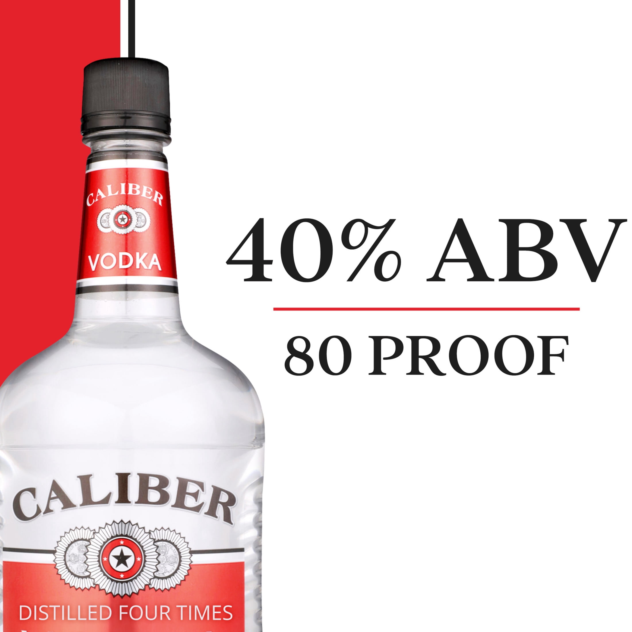 Caliber Vodka, 1.75L Bottle of Vodka, 80 Proof