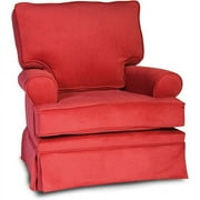 Cozy Square Back Glider Cranberry Cordur