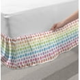 thumbnail image 2 of Abstract Bed Skirt, Continuing Print of Colorful Pastel Tone Polka Dots on a Plain Background, Elastic Bedskirt Dust Ruffle Wrap Around for Bedding Decor, 4 Sizes, Multicolor, by Ambesonne, 2 of 2