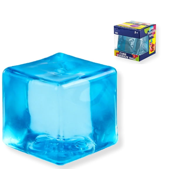 Relief High Density Ice Squeeze Ball, Ice Cube SqueezeToy,Adults Sensory Fidget for Stress Relief,Focus (Blue)