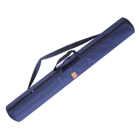 Aymzbd 120cm Fishing Rod Storage Side Pockets Zippers Carrying Case for Fishing Rod blue