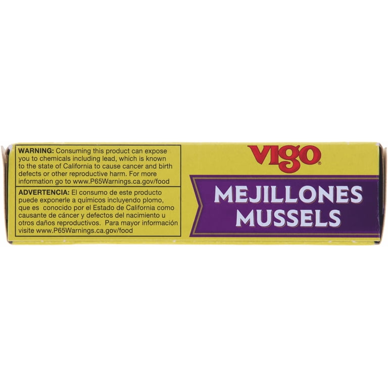 5 pack) Vigo Imported Mussels in Marinade Sauce, 4 oz Can, 14g