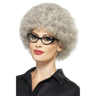 Granny Perm Wig Adult Grey Comedy Clown One Size Unisex Fancy Dress Party Book Week Halloween