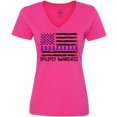 thumbnail image 3 of Inktastic Epilepsy Awareness Purple Ribbons and Flag Women's V-Neck T-Shirt, 3 of 5