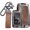 Brown-long Keychain, variant on Key Fob Cover Compatible with Land Rover LR4 Range Rover Sport Evoque Velar Defender 90 Jaguar E-Pace F-Pace XE XJ XJL Keychain Case Holder Protector,Gray-short Keychain