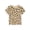 Beige Brown Leopard, variant on Girls Crewneck Tee Light Purple Gradient Butterflies Graphic Print Casual Top for Little Kids T-shirt Size 12/14