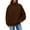 Brown, variant on Breezora Womens Oversized Mock Neck Sweatshirt Long Sleeve Pullover Top 2025 Fall Collection Casual Comfort Wear L Size Black