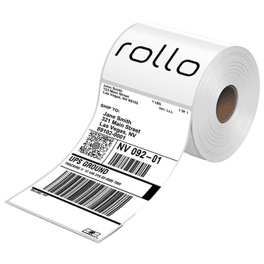 Rollo Direct Thermal Shipping Labels - 500 4x6 Thermal Label Roll - Perforated and Strong Adhesive (Commercial Grade)