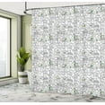 thumbnail image 4 of Ambesonne Country Shower Curtain, Hand Drawn Inspired Houses, 69"Wx70"L, White Pale Mauve Taupe, 4 of 4
