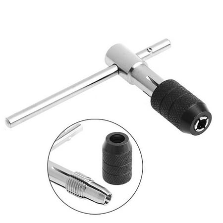 

T-Handle Tap Wrench Chuck Type Capacity -M6 1/8 -1/4 Adjustable Hand Tool