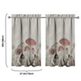 thumbnail image 4 of Mushroom (64) Kitchen Curtains - Vintage Tier Curtains for Bathroom Living RV Rod Pocket Window Drapes 36 Inch 2 Panels Set 27.5"x39" Window Treatment Tiers, 4 of 4