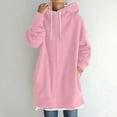 thumbnail image 2 of fartey Oversized Hooded Sweatshirts for Women Fleece Lined Full Zip Long Hoodies Baggy Cozy Long Sleeve Solid Hooded Coats With Pockets Drawstring, 2 of 7