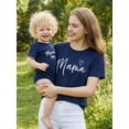 thumbnail image 6 of Mommy and Me Matching Shirts Fashionable Letters Printed Short Sleeve Crew Neck Tops, 6 of 7