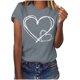 thumbnail image 2 of Xuyuer Women's Lover Printed Round Neck Short Sleeve T-Shirt, Cute Casual Graphic Tee Top for Date Nights, Anniversary Gifts and Couple Outfits, 2 of 7