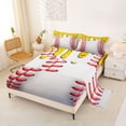 thumbnail image 2 of Erosebridal Teens Ice Cream Baseball Full Size Sheets 4-Piece,Sport Gamer Bed Sheets for Kids,Lightweight Room Decor, 2 of 5